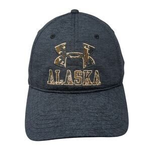 Alaska Fitted Hat Gray XL Under Armour Embroidered Camo Vent Holes